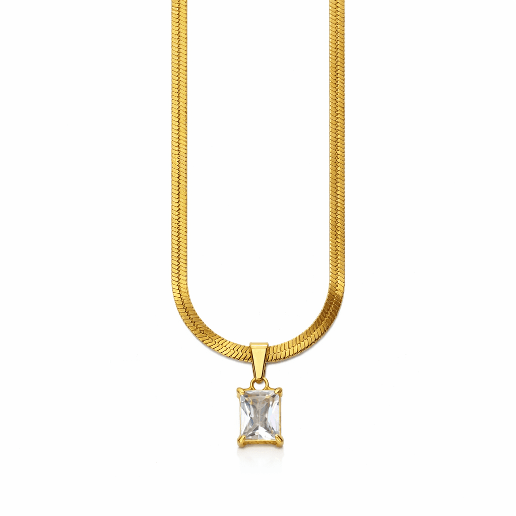 Crystal Drop Gold Chain