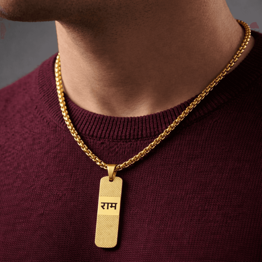 Divine ram Gold Pendant Chain